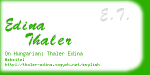 edina thaler business card